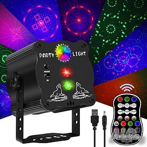 Лазерни диско светлини, RGB, Дистанционно управление, За партита