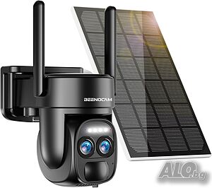 BEENOCAM 4K соларна автономна въртяща се камера със соларен панел