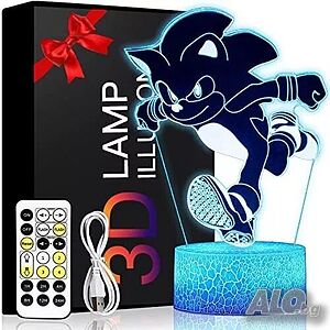 SONIC- 3D лампа с дистанционно