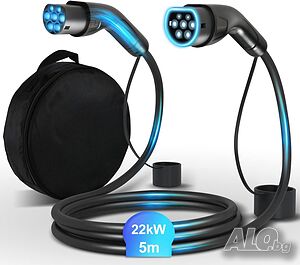 Кабел за зареждане LVWIT Type 2, 22KW, 32 A