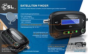 CSL Digital Satfinder Satellite Finder Meter LCD дисплей HD TV