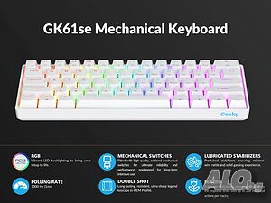 Гейминг RGB клавиатура Geeky GK61 SE 60