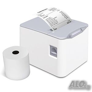 Термален Принтер Bisofice 80 mm, за касови бележки, скорост 220 mm/s, USB + Ethernet (LAN) с ESC/POS