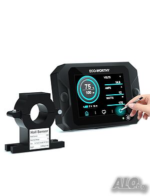 монитор за батерии 300A 12V/24V/36V/48V 3.5-инчов сензорен екран с аларма