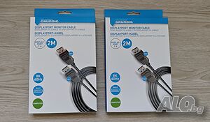 два броя Grundig нови DisplayPort кабели 2 метра!