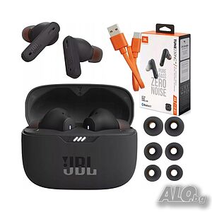 Безжични Слушалки, JBL Tune 230NC TWS, True Wireless, Pure Bass, Noise Cancelling, IPX4