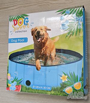 Сгъваем басейн за домашни любимци ”Dog Summer Collection”. 120 см. x 30 см. вана за деца и кучета