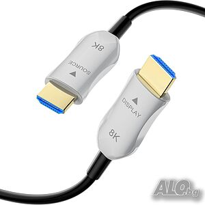 8K високоскоростен оптичен HDMI кабел 15m активен HDMI 2.1 48Gbps 8K@60Hz 4K@120Hz eARC