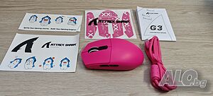 Безжична геймърска мишка ATTACK SHARK G3 с три режима, 25000 DPI, ултра лека, PixArt PAW3311Сензор