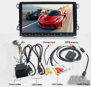 Мултимедия с навигация за VW/SEAT/SKODA, 9 инча, Android 15, 4 RAM/64 ROM, Carplay