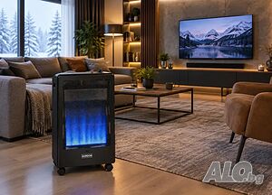 Подвижна газова печка 3800W за икономично отопление с две степени и тройна защита