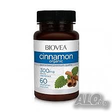 Хранителна добавка CINNAMON (Organic) 300mg 60tabs-Продуктът е със срок на годност до 12/2023г.
