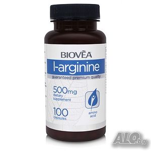 Хранителна добавка Biovea L-ARGININE 500mg 100 Capsules