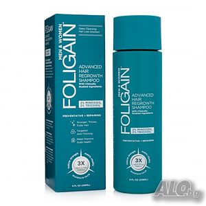 FOLIGAIN Стимулиращ шампоан за коса 2% Minoxidil, 2 % Trioxidil (8oz)