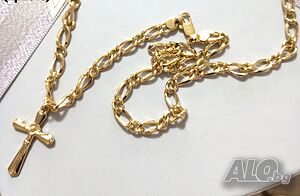 дамски синджир със златно покритие 14 к