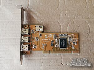 PCI 3+1 Port 1394 FireWire Adapter Card Sunix FWA3010GXX210