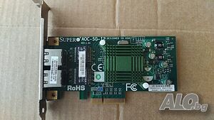 SuperMicro AOC-SG-I2 PCI Express Dual Port Gigabit Network Adapter Card