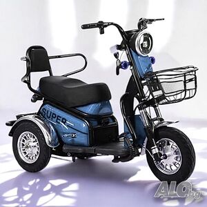 Двуместна електрическа триколка blueElectric Pudding 1800W | 48V | 23Ah | BLUE