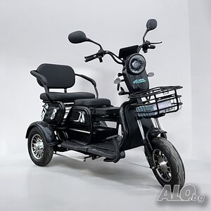 Електрическа триместна триколка blueElectric C1 1800W | 48V | 24Ah | BLACK