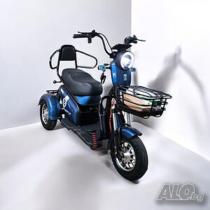 Двуместна електрическа триколка blueElectric Pudding 1800W | 48V | 23Ah | Синя
