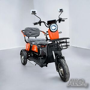 Електрическа триместна триколка blueElectric C1 1800W | 48V | 24Ah | ORANGE