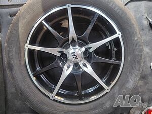 Единична алуминиева джанта 15” 4x100 с лятна гума Continental 185/65 R15