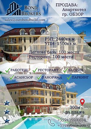Сграда със смесено предназначение до морето, гр. Обзор