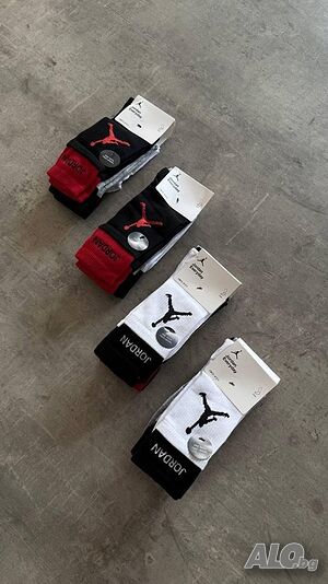 Памучни чорапи Nike, Jordan, 6 чифта за 25лв