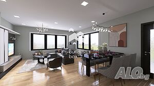 Двуетажна къща с сосбвен двор, гараж и паркомясто в к-с Harmony Living