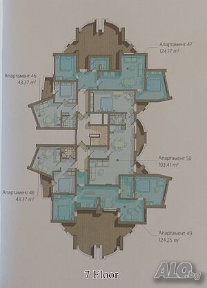 Двустаен апартамент 47.69 кв.м. Слънчев Бряг - E2890 - 4 - 64433