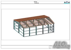ЛИЗИНГ-Халета, Хале, Магазини, Склад, Складове - 130м2 -13м х 10м х3.5