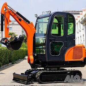 Мини багер LAIDONG LD385, NT-E25, 2.5 тона, с кабина и чупеща стрела