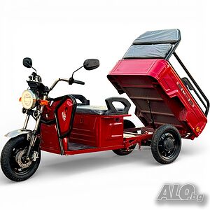 Двуместна товарна електрическа триколка Bullmax-S500, 2500W, 60V,20Ah, 5 батерии,EEC Сертификат