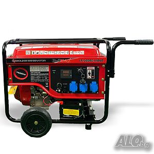 Бензинов монофазен или трифазен агрегат - генератор за ток 7,5 KW