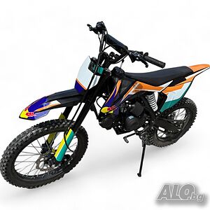 Бензинов Офроуд Кросов Мотор DIRT BIKE125сс, Джъмбо Гуми, 85км/ч, 7KW