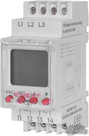 Реле за контрол на трифазно напрежение, цифрово e.control.v06 | Силнотокови електрически мрежи | София