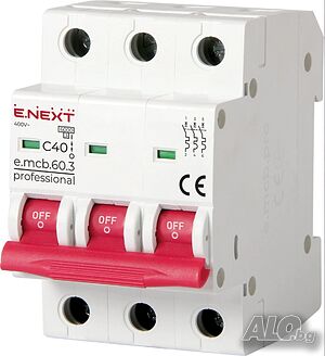 Модулен автоматичен прекъсвач e.mcb.pro.60.3.C, 3р, 40А - 63A, C, 6kА