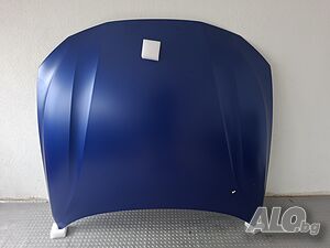 Като Нов Оригинален Преден капак BMW G22 G23 G26 Син мат Алуминиев, БМВ Г22 Г23 Г26