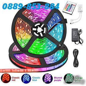 Уникална RGB многоцветна лента украса за коледа, стая с дистанционно