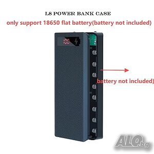 Зарядно и Power Bank с 2 USB изхода, LCD дисплей, за 8 батерии 18650, направи си сам Power