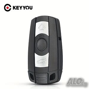 Кутийка за дистанционно BMW, 3 бутона, острие HU92 за 1/3/5/6/E90/E91/E92/E60/E70/E71E72E82E87E88E89