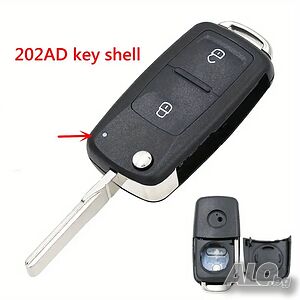 Кутия за ключ VW/Seat/Scoda 2 бутона и острие, за Passat, Golf, Polo, Eos, Jetta Beetle, Up, Tigua