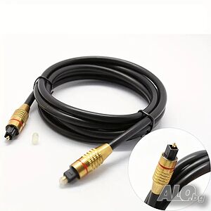 Оптичен кабел DeTech 18359, от Toslink(м) към Toslink(м), 100 sm, черен