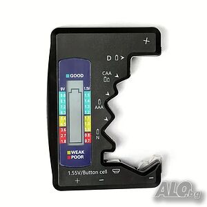 Тестер за батерии, подходящ за всички батерии тип C AA AAA DN 9V 6F22 1.5V,