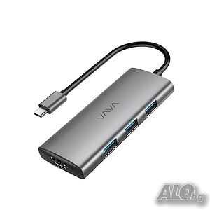 VAVA 7-в-1 USB C хъб с 4K 60Hz HDMI, 3xUSB 3.0, USB C - PD,Micro SD и SD четец на карти