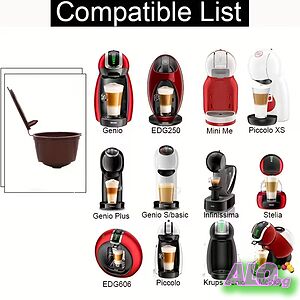 Комплект от 3 кафе капсули за многократна употреба, съвместими с Dolce Gusto