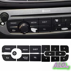 Лепенки за бутони на Радио и CD за Renault Megane/Master/Scenic/Clio