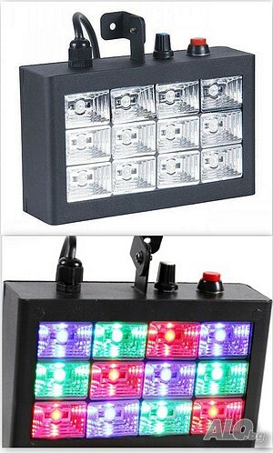 Блиц LED Room Strobe 12, диско лампа, RGB
