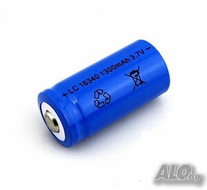 Акумулаторна батерия, 3,7V, 1300mAh, 16340, Li-ion
