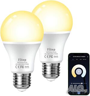 10W, 1000LM Smart Wi-Fi LED Light Bulb,Siri, Alexa, Google Home, 2700К димируема